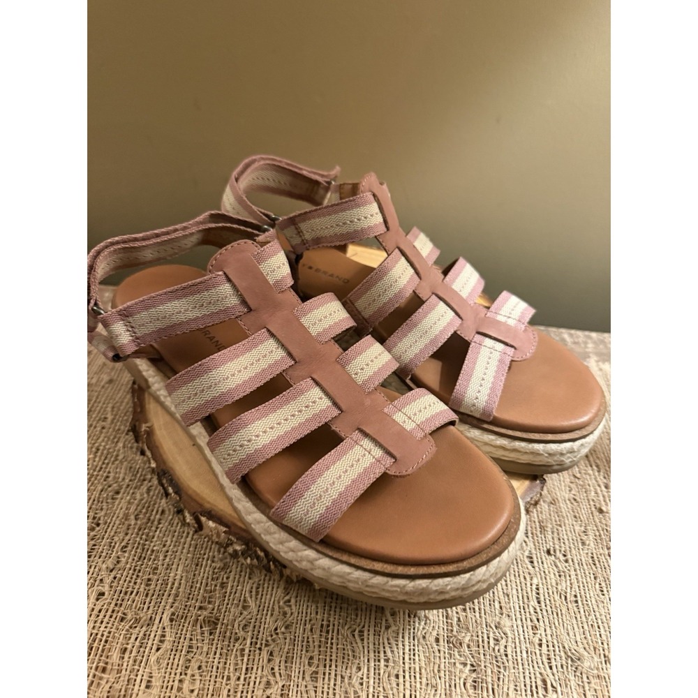 Lucky Brand Emliey Gladiator Strappy Platform Sandals "Antler" Women's 7.5